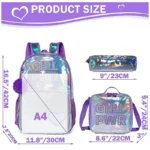 Kids Bright PWR Backpack and Lunch Box Set Purple - 05