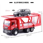 Car Transporter Truck Toy with Lights and Sound + Trolley - 06