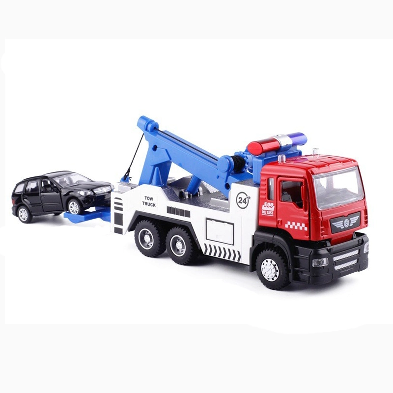 Toy Tow Truck & Rescue Trailer Alloy Model