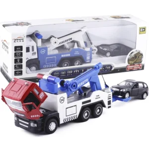 Toy Tow Truck & Rescue Trailer Alloy Model