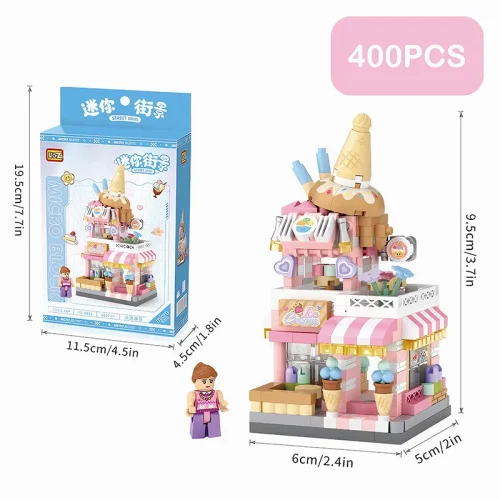 Ice Cream Shop - 400 pieces of Mini Building Blocks